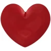 Assiette de présentation en forme de cœur rouge en plastique - 35,4 x 33 cm - Saint-Valentin
