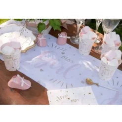 10 Assiettes en carton - Baby shower métal - Couleur au choix