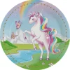 8 assiettes en carton - Diamètre 23 cm - Collection Dreams Licorne