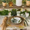 8 assiettes en carton - Diamètre 18 cm - Collection Coco Palm