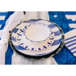 6 assiettes en carton - Diamètre 18 cm - Collection Mix & Match - Couleur au choix