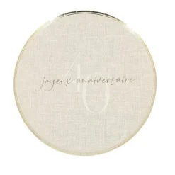 6 assiettes "Joyeux Anniversaire" en carton - Diamètre 23 cm - Collection Gold'n Age - Âge au choix