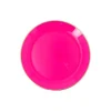 6 assiettes Élégance réutilisables en plastique - Diamètre 19 cm - Couleur au choix