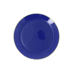 6 assiettes Élégance réutilisables en plastique - Diamètre 19 cm - Couleur au choix