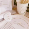 2 Badges Marraine et Parrain - Collection Communion Pureté Blanc et Or