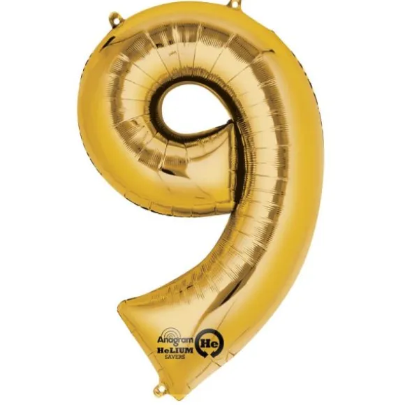 Ballon à Air - Chiffre "9" - Or