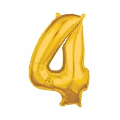 Ballon à air Chiffre Or - 66 cm - Chiffre au Choix