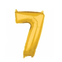 Ballon à air Chiffre Or - 66 cm - Chiffre au Choix
