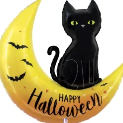 Ballon Aluminium à forme - Lune d'Halloween