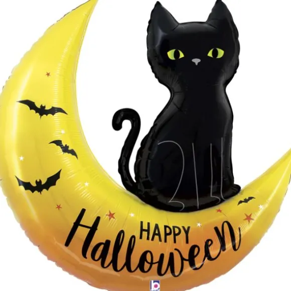 Ballon Aluminium à forme - Lune d'Halloween