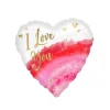 Ballon Cœur en aluminium " I love you " Rainbow Rose - 45 cm
