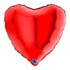 Ballon Cœur Rouge en aluminium - 45 cm