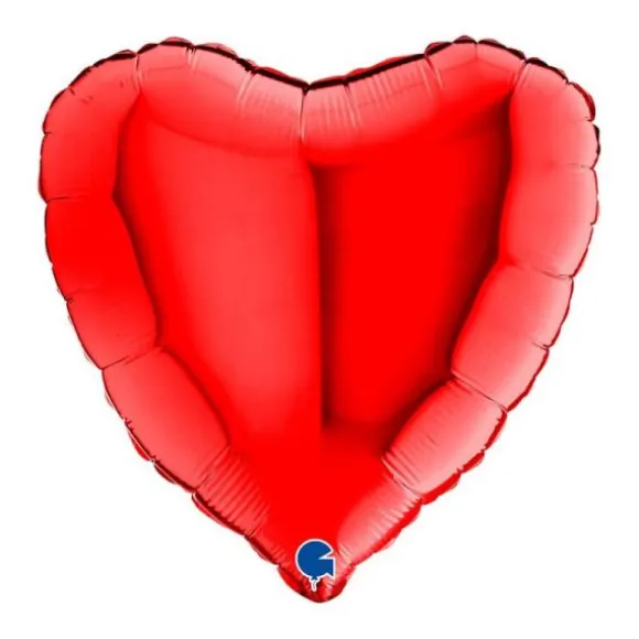 Ballon Cœur Rouge en aluminium - 45 cm