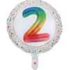 Ballon en aluminium arrondi pour anniversaire - Diamètre 45 cm - Collection Anni' Festy - Âge au choix