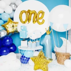 Ballon en aluminium - Chiffre "1" - 30 x 90 cm - Couleur au choix