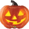 Ballon en aluminium d'Halloween - Citrouille "Jack O' Lantern" - 59 x 52 cm