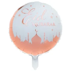 Ballon en Aluminium - Eid Mubarak - Diamètre 45 cm
