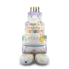 Ballon en Aluminium - Gâteau d'anniversaire fantaisie - 56 x 123 cm