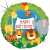 Ballon en aluminium Holographique rond - Animaux - 46 cm