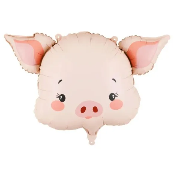 Ballon en aluminium - Tête de Cochon - 61 x 36 cm