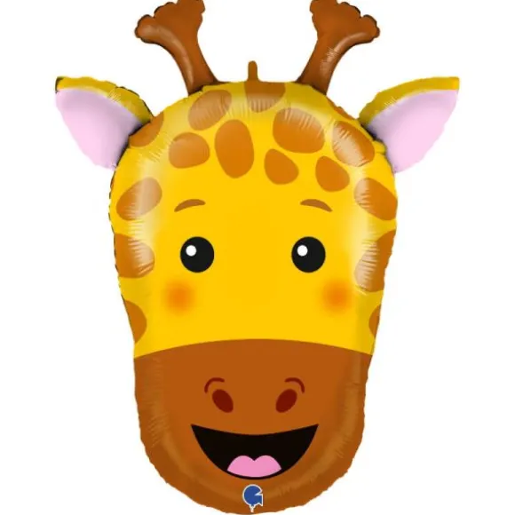 Ballon en aluminium Tête de Girafe - 74 cm