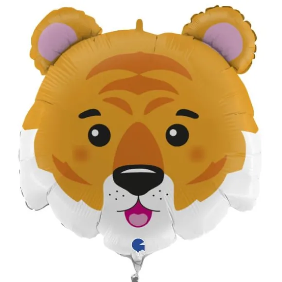 Ballon en aluminium Tête de Tigre - 71 cm