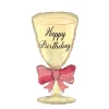 Ballon flûte à champagne - Happy Birthday
