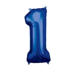 Ballon Géant Hélium - Bleu - Chiffre au choix