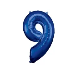 Ballon Géant Hélium - Bleu - Chiffre au choix