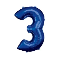 Ballon Géant Hélium - Bleu - Chiffre au choix