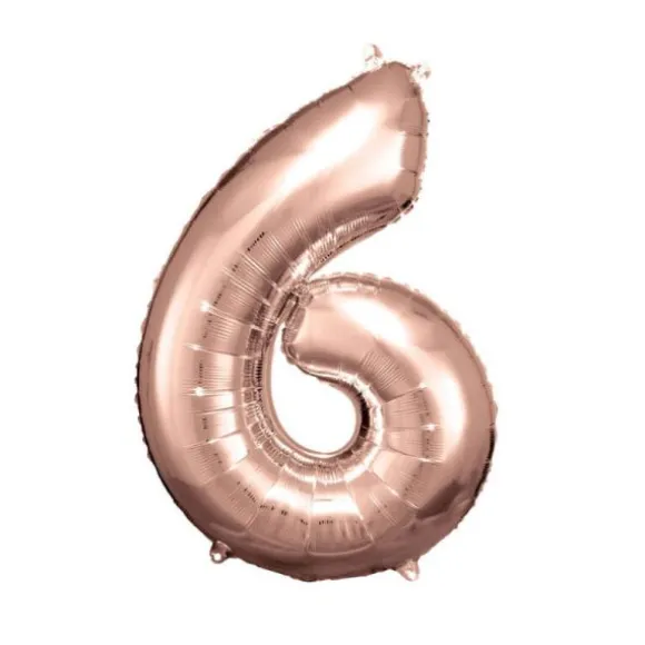 Ballon Géant Hélium - Rose Gold - Chiffre au choix