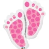 Ballon Hélium - Bébé - Pieds Roses - 89 cm