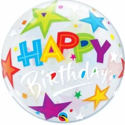 Ballon Hélium Bubble "Happy Birthday"