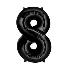 Ballon Hélium Chiffre "8" Noir