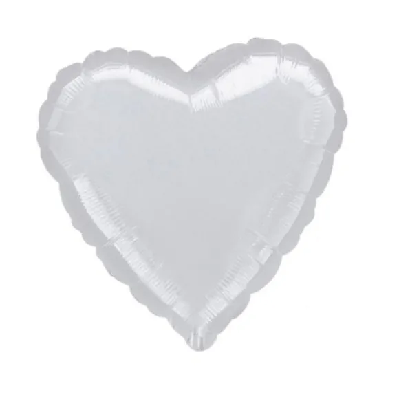 Ballon Hélium Cœur Argent