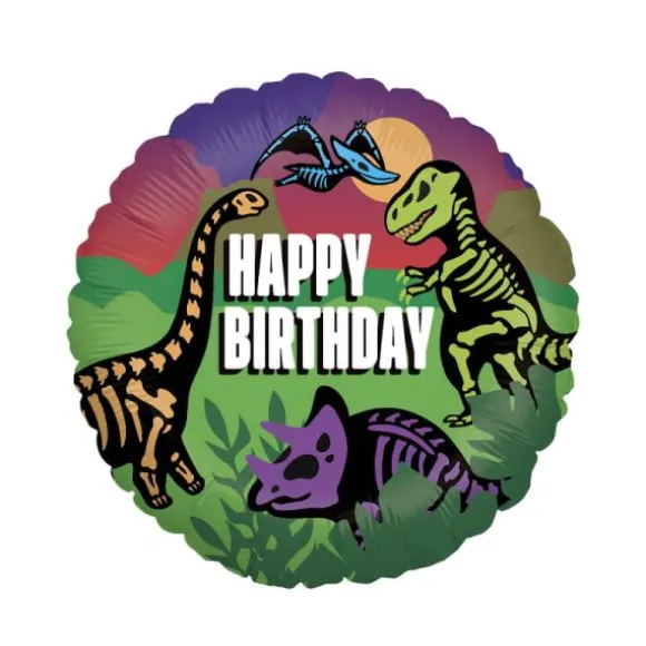 Ballon hélium Dinosaures Happy Birthday