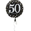 Ballon Hélium - "Happy Birthday 50" Argent