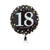 Ballon Hélium - "Happy Birthday 18" Argent
