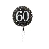 Ballon Hélium - "Happy Birthday 60" Argent