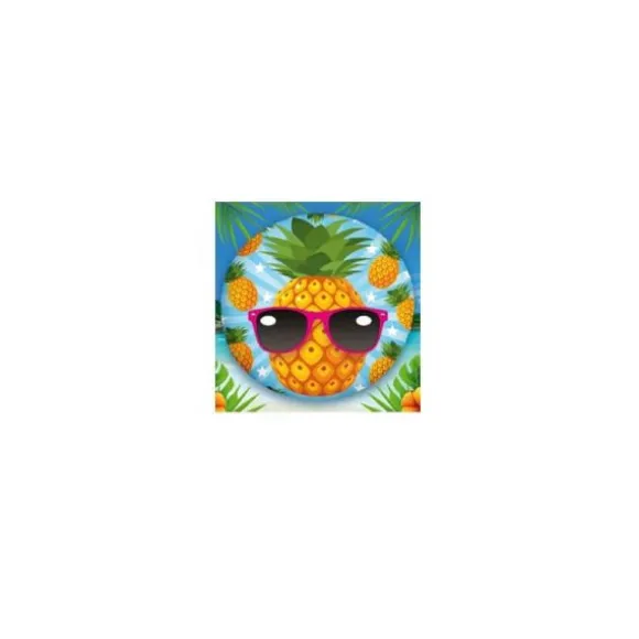 Ballon - Joyeux Anniversaire - Ananas et Lunettes - 45 cm