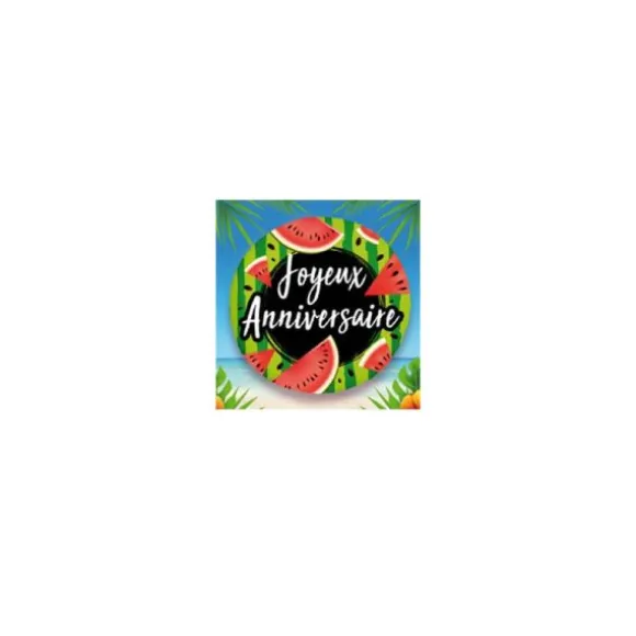 Ballon - Joyeux Anniversaire - Pastèque - 45 cm