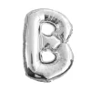 Ballon métallique argenté - Lettre "B"