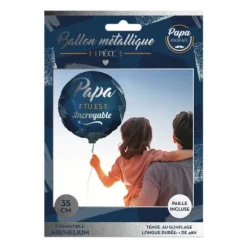 Ballon métallique rond - Papa - Collection Papa Parfait