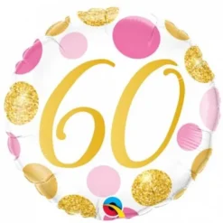 Ballon métallisé 46 cm ⌀ - 60 ans