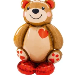 Ballon Ourson Cœur Airloonz™ - 120 cm