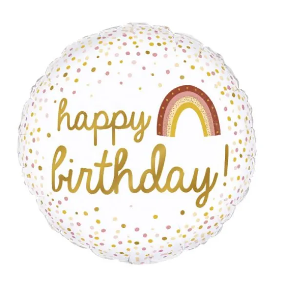 Ballon rond - Happy Birthday - Boho