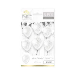 6 ballons à confettis 