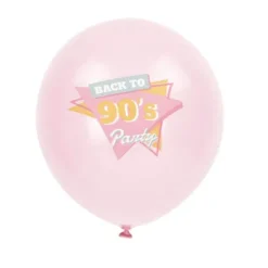 6 ballons en latex - Diamètre 28 cm - Collection 90's Party