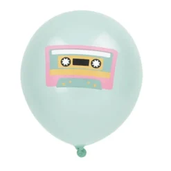 6 ballons en latex - Diamètre 28 cm - Collection 90's Party