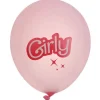 6 ballons en latex - Diamètre 30 cm - Collection Girly